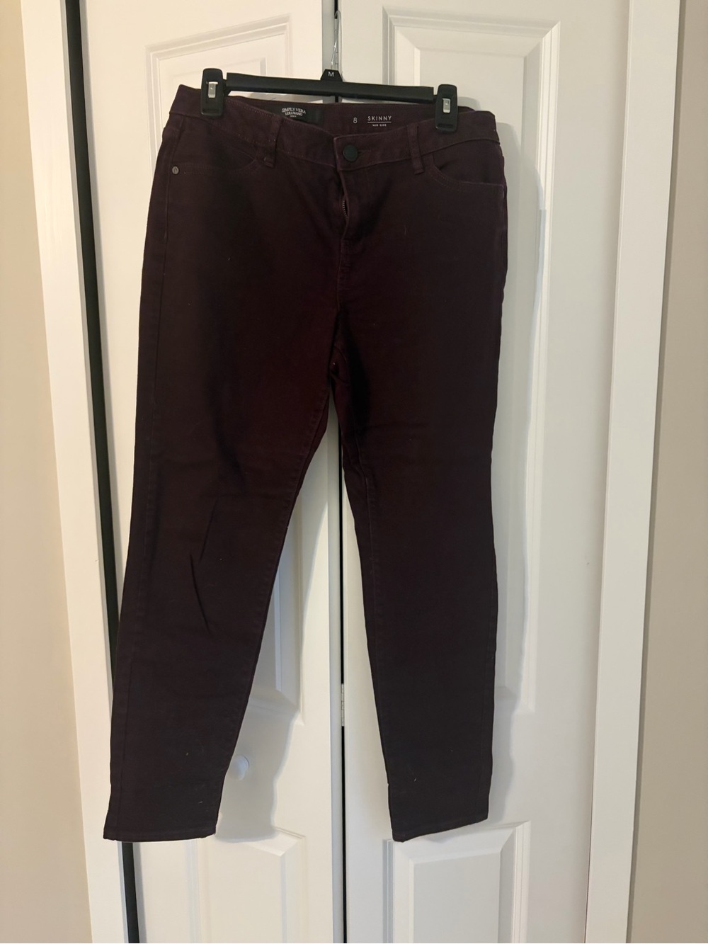 Simply Vera Vera Wang Plum Skinny Pants